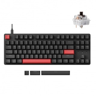 Mexanik klaviatura Lemokey X1 87Key, Keychron Brown, USB-A, QMK/VIA, EN/UZ/RU, Red led, черный