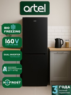 Холодильник Artel HD380RWENI , черный
