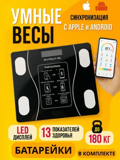 Напольные, электронные фитнес весы, для тела, для дома, 180 кг