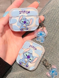 AirPods 1/2, Pro, 3, 4 simsiz quloqchinlar uchun g'ilof, yurak, winnie, stich nashri bilan