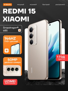 Smartfon Redmi 15, 8/256 GB, 6.9" IPS-displey, 50 MP, 7000 mAh, 33 Vt tez quvvatlash