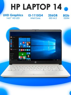 Noutbuk HP Laptop 14-dq2031dwm Intel Core i3-1115G4 8Gb SODIMM DDR4 256Gb 14" HD LED Wn11