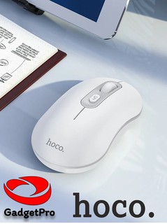 Беспроводная компьютерная мышь HOCO GM21 Platinum, 2.4G, 1000–1600 DPI, 4D-кнопка, лёгкая, эргономичная, Белый