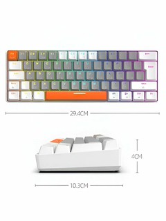Клавиатура игровая T60, Outemu Brown, USB, зелёно проводная, 1 шт