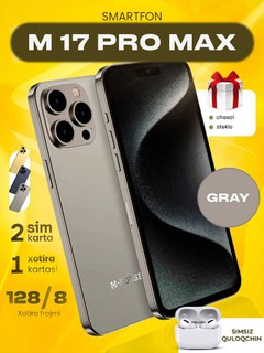 Смартфон Iphone 17 в стиле, 8/128 ГБ, HORSE M17 Pro Max, беспроводной наушник в подарок