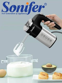 Миксер ручной Sonifer SF-7077, 500W, 5 скоростей, турборежим, импульсный режим, черный
