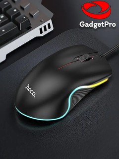Проводная мышь Hoco GM19, USB, 1000 DPI, 3 кнопки, оптическая, черная, для ПК и игр