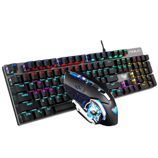 Игровая клавиатура и мышь с подсветкой Aula T400