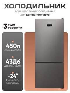 Sovutgich Hofmann RF449CDBS, 450 litr, NoFrost, LED ekran, energiya sarfi A++