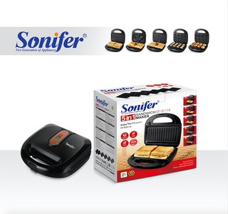 Вафельница 5 in 1, Sonifer SF-6114, антипригарное покрытие, с защитой от перегрева