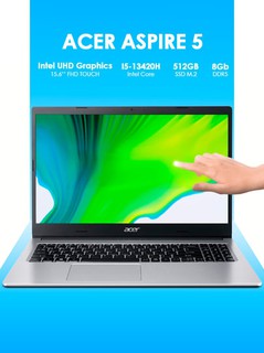 Ноутбук ACER Aspire 5 15 A515 I5-13420H 8GB/512GB SSD 15.6FHD SILVER TOUCH BAKLIHT