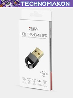 Адаптер беспроводной Yesido YAU34, для ПК, Bluetooth, 2 Мбит/сек, 28.3x15x7 мм