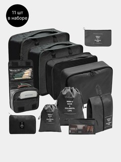 Комплект органайзеров для дорожных поездок, для хранения вещей и сортировки вещей в чемодан