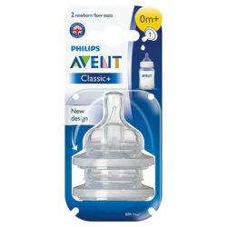 Соски для бутылочек Philips Avent Classic+ 2шт. 0+мес. SCF631/27