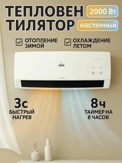 Обогреватель Electrolux VT-8888, настенный, с вентиляцией и охлаждением
