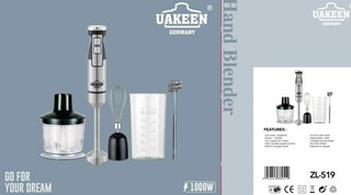 Погружной блендер "UAKEEN" ZL-519, мощность 1000 Вт, металлический корпус