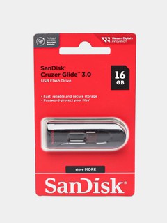 Флешка Sandisk USB 3.0, 16/32/64/128/256 ГБ, Cruzer Glide, высокоскоростная запись