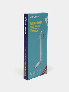 Wi-Fi адаптер USB двухдиапазонный LB-Link, с поддержкой WiFi 2.4 ГГц и 5 ГГц, 650 Mbps