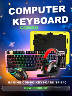 O'yin uchun klaviatura mexanika RGB, 4 tasi 1 da