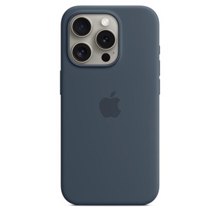Оригинальный чехол Apple для iPhone 15 Pro Silicone Case with MagSafe MT1D3ZM/A storm blue