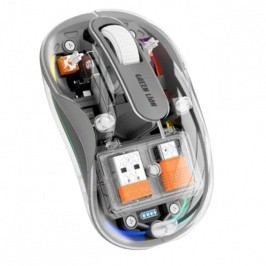 БЕСПРОВОДНАЯ МЫШЬ GREEN LION TURTLE MOUSE 2400DPI — ПРОЗРАЧНАЯ Black