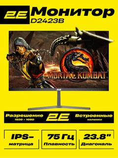 2E Monitor 23.8/27" IPS VA 75-100Gts HDMI VGA FreeSync ofis, o‘yin va o‘qish uchun