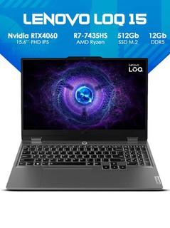 Noutbook LOQ 15ARP9 15.6 FHD 144Hz/ R7 7435HS/ DDR5 12GB/ 512GB/ RTX4060 8GB/ DOS