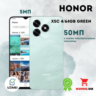 Смартфон Honor X5C 4/64 ГБ, зеленый