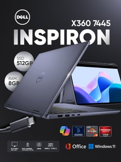 Ноутбук DELL INSPIRON X360 AMD R5-8640HS DDR5 8GB 512GB 14" FHD+ TOUCH FPR BACKLIT