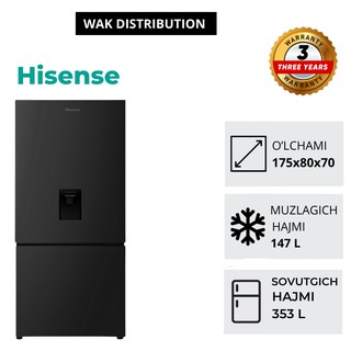 Холодильник Side-by-Side Hisense RB-66W4/BI , черный
