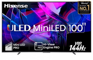 4K UHD телевизор Hisense 100U7KQ 100", черный
