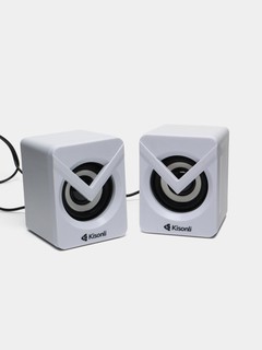 Колонки для компьютера Kisonli L-1040 5 Вт, 2.0, питание от USB, RGB подсветка