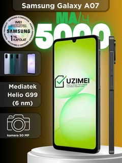 Смартфон Samsung Galaxy A07, 50 МП, PLS-дисплей, 5000 мА/ч, microSD до 1 ТБ, гарантия 1 год