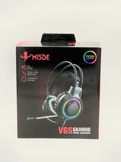 O'yin quloqchinlari, mikrofon bilan, simli, kompyuter uchun, RGB yoritgich bilan