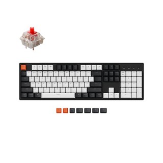 Клавиатура механическая Keychron C2 104Key, Gateron G Pro Red, USB-A, EN/RU, White Led, Black