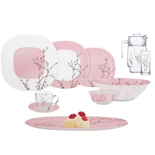 Luminarc Carine Hana Pink 46 ta element Stol servisi (V4515)