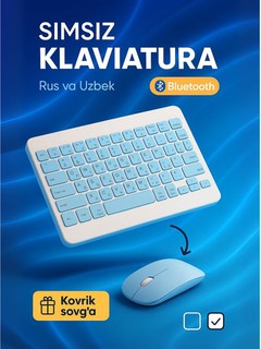 Simsiz klaviatura va sichqoncha, telefon va kompyuter, Bluetooth, o‘yin va ofis uchun