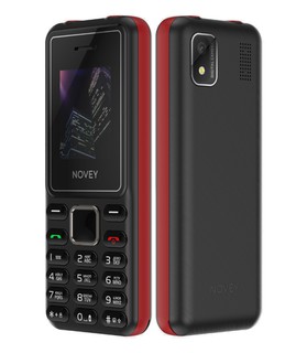 Кнопочный телефон Novey P20, Чернo-красный