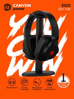 CANYON Ego GH-16 simsiz o‘yin quloqchinlari, mikrofonli quloqchinlar, sovg‘a tagligi