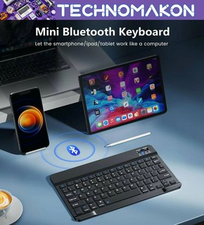 Ультратонкая клавиатура, Bluetooth, 15x24,5см, для iPad, iPhone, Mac, Windows