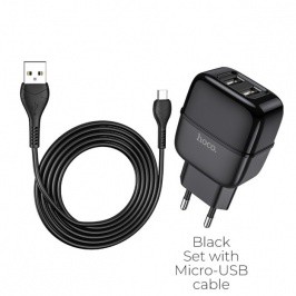 Зарядное устройство Hoco C77A с кабелем (ZU) Micro, Type-C 5807