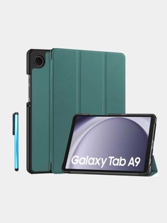 Защитный чехол для планшета Samsung Galaxy Tab A9 8.7" (трехсекционный складной дизайн), зеленый