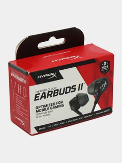 Игровые проводные наушники Hyperx Earbuds 2, AUX 3.5 мм