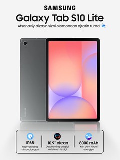 Planshet Galaxy Tab S10 Lite, Wi-Fi, Gray, 128 Gb — yengil va qudratli planshet