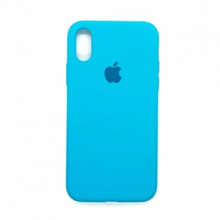 Чехол Silicone Case для iPhone XS, голубой