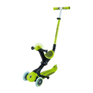 Трёхколесный самокат Globber Go Deluxe Flash Lights Lime Green