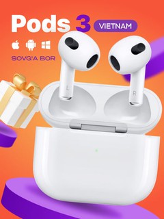 Simsiz quloqchinlar Pods 3 Vietnam + sovg‘a sifatida g‘ilof, iOS va Android uchun