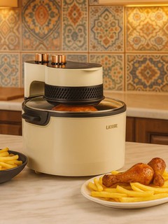Elektr frityurnitsa Air Fryers, ko'rinadigan, yog'siz, 5 litr