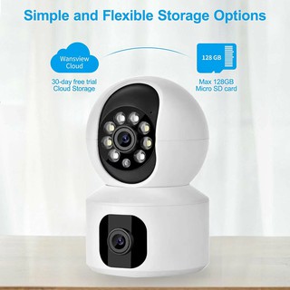 Wi-FI видеокамера V380 PRO, FULL HD с двумя объективами для онлайн-видеонаблюдения