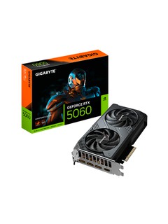 Видеокарта Gigabyte RTX 5060 WINDFORCE 8 ГБ, GDDR6, HDMI, DLSS 4, 128 бит